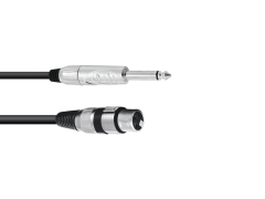 OMNITRONIC Adapterkabel XLR(F)/Klinke mono 5m sw